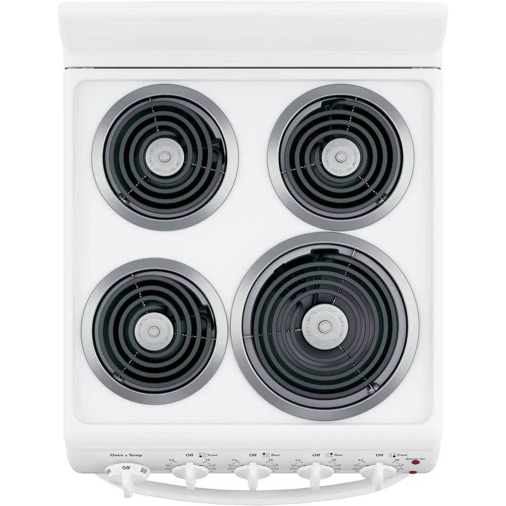20 in. 4 Burner Element Free-Standing Electric Range in White