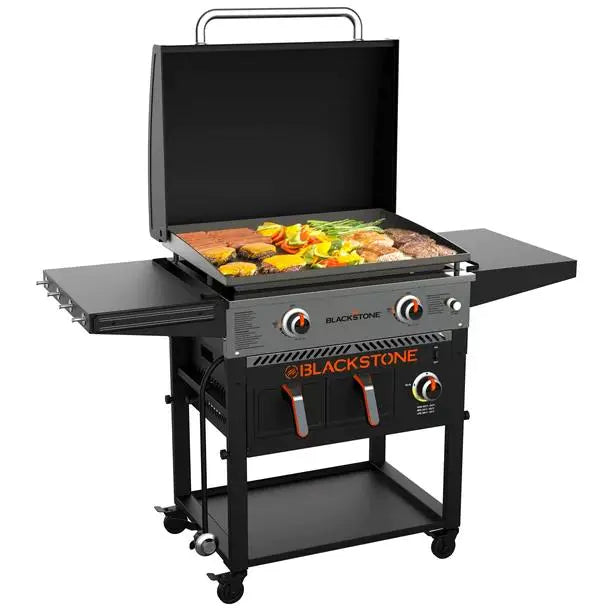 e??￥Clearance Salee??￥Blackstone 2-Burner 28 Griddle with Electric Air Fryer and Hood