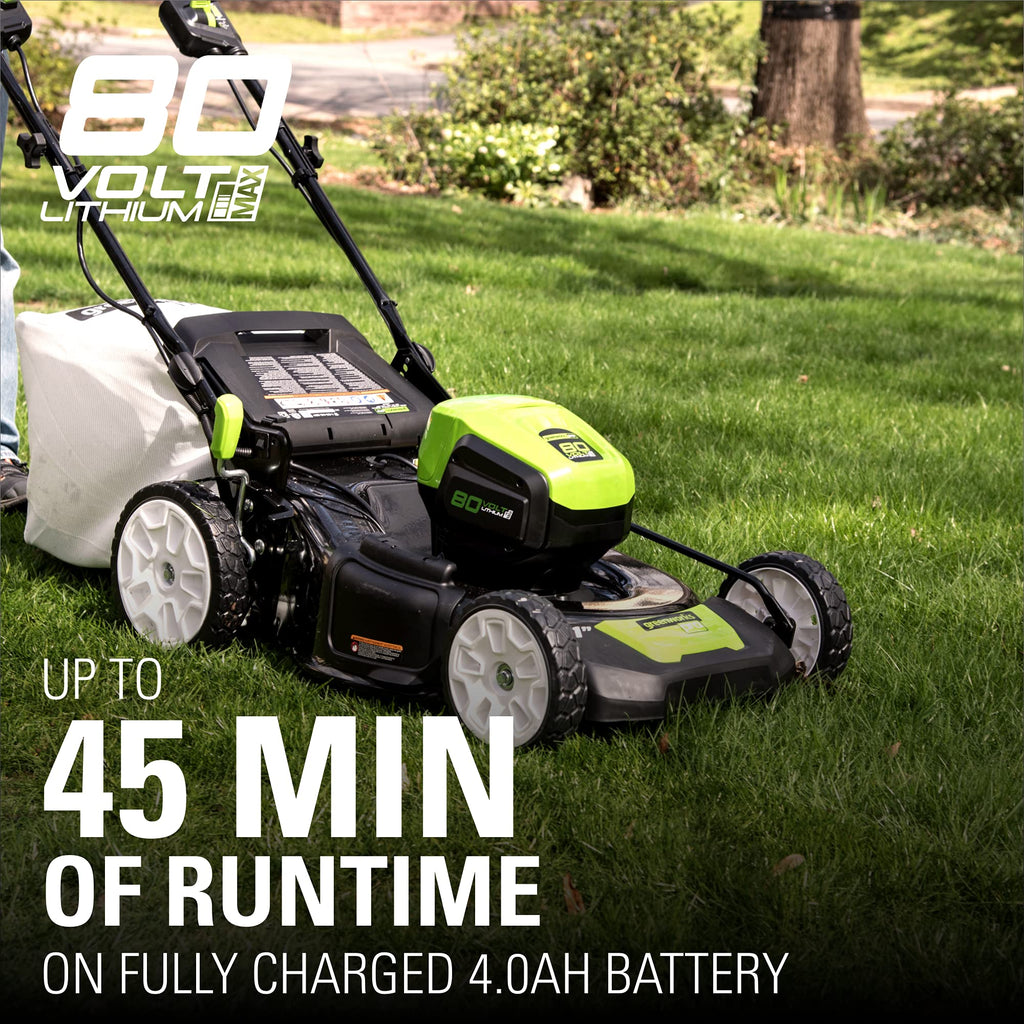 80V Cordless 21a?2a?2 Self-Propelled Brushless Lawn Mower | Greenworks