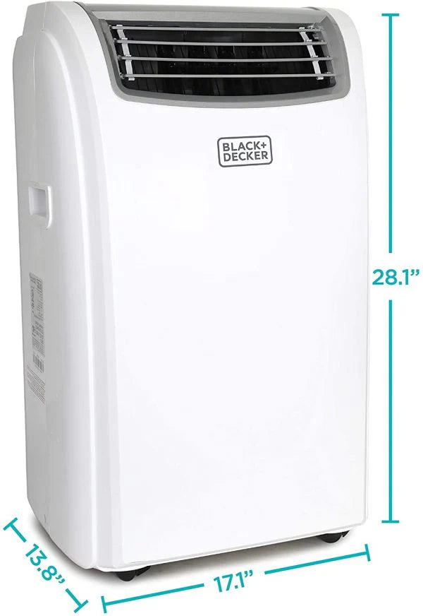 BLACK?訑 14,000 BTU Portable Air Conditioner with Heat and Remote Control, White